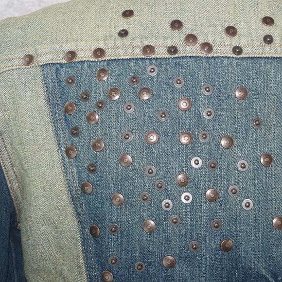 DKNY Jeans Two Tone Denim Jean Jacket - Picture 4 of 8